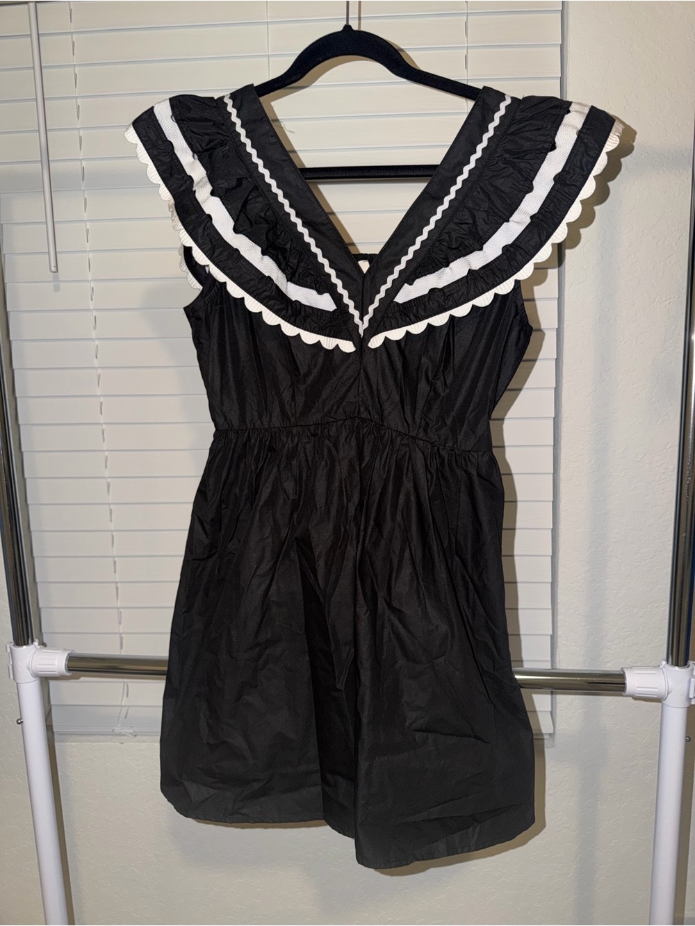 Black & White Ruffled Dress